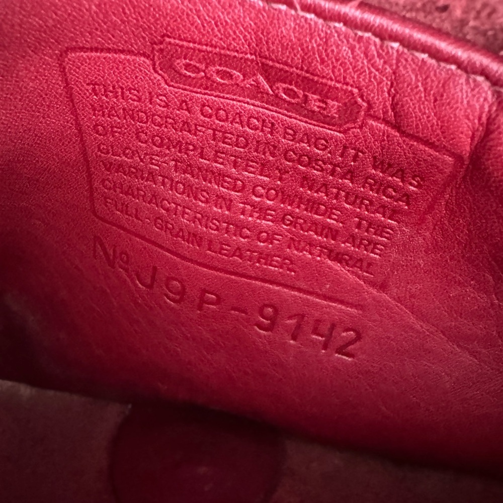 Coach Red Mini Hippie Flap Slim Saddle Bag 9142 Costa Rica Leather Shoulder Bag - Picture 2 of 7